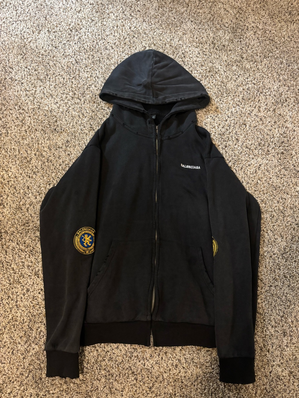 Balenciaga Black Zip-Up